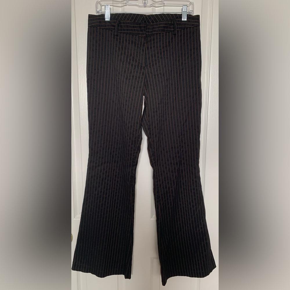 Charlotte Russe Y2K Pinstripe Flared Pants Juniors Size 9
